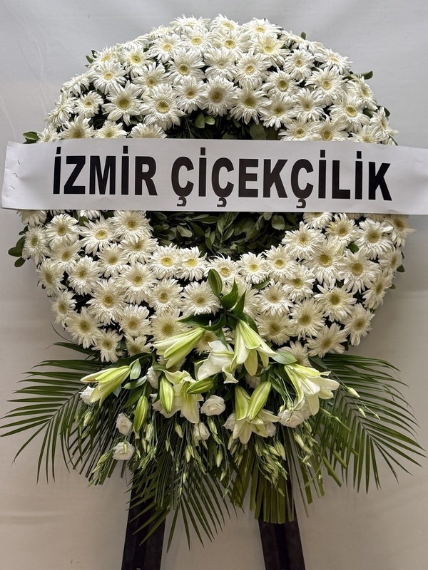 Beyaz Çember Cenaze Çelengi