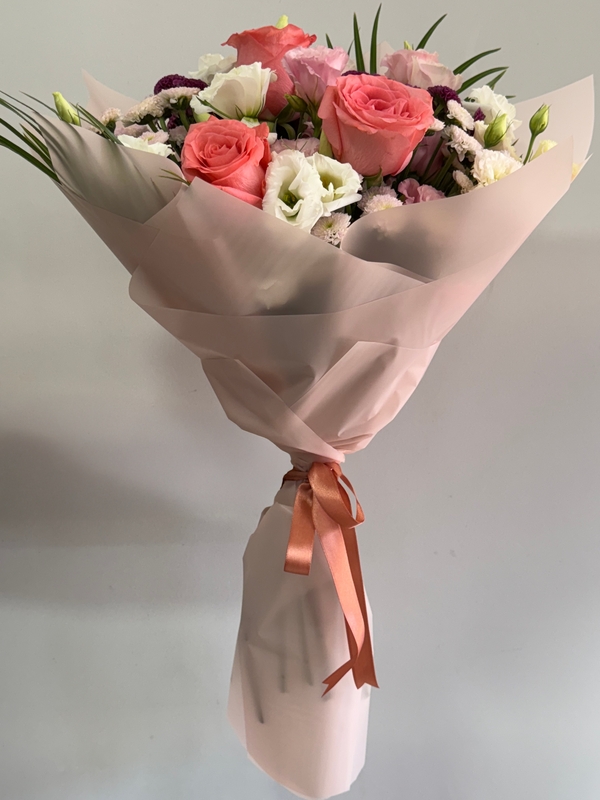 Gül Lisyantus Krizantem Buketi